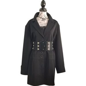 Claire France vintage black long blazer
